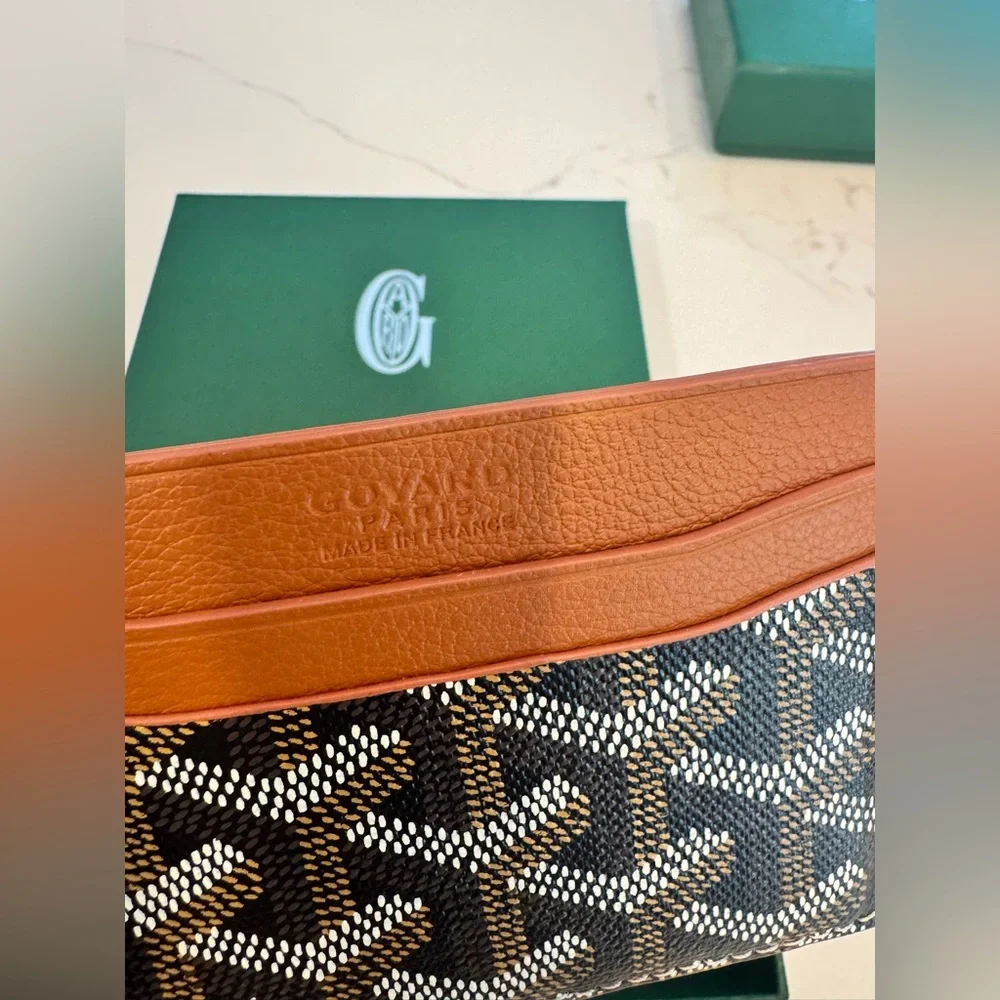 Goyard Saint-Sulpice Card Wallet Black and Tan